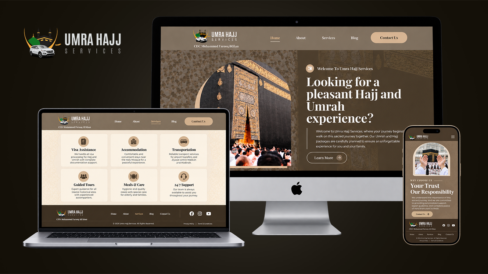 Umrah & Hajj Services — Lead Generation Website for Religious Travel case study