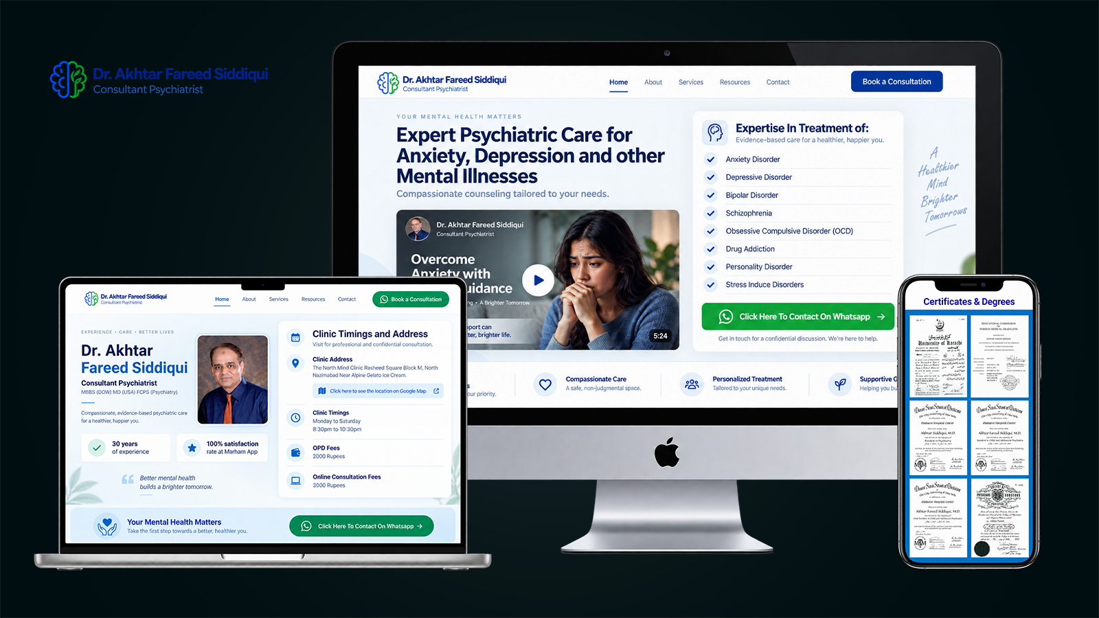 Dr. Akhtar Fareed — Mental Health & Psychiatry Digital Platform case study